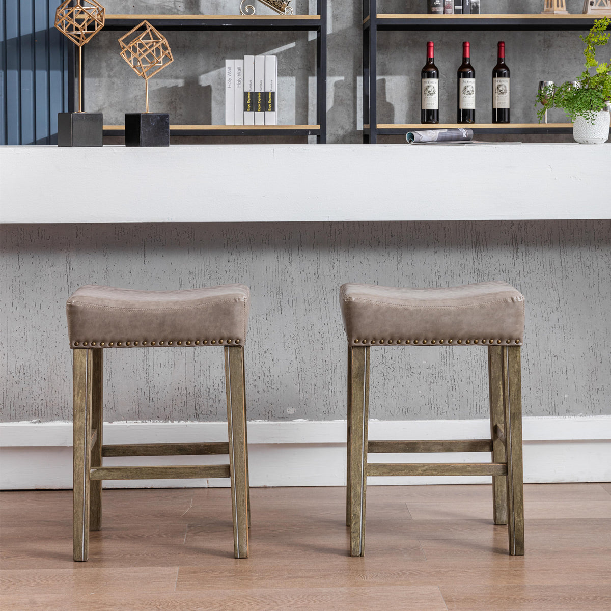 Aveline Counter Stools – Brushed Walnut