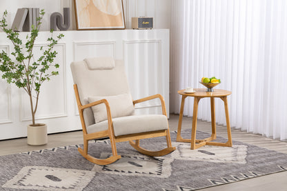 Upholstered Rocking Chair Beige