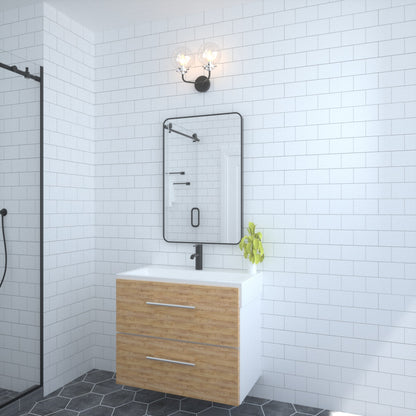Aluminum Bathroom Mirror Matte Black