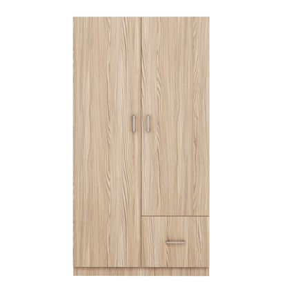 Wooden Double Wardrobe Natural Finish