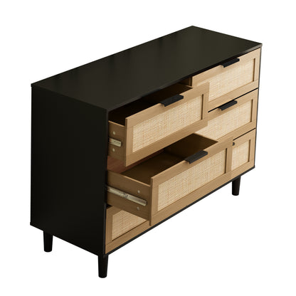 Rattan Dresser Black