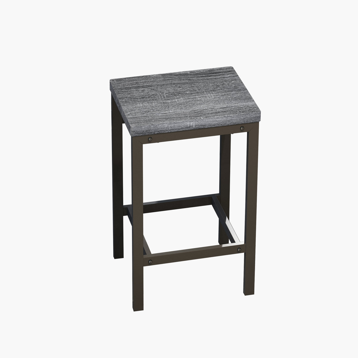 Modern Pub Table with 3 Stools Gray Finish