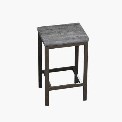 Modern Pub Table with 3 Stools Gray Finish