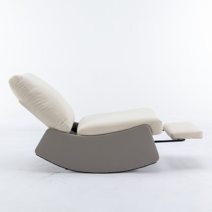 Modern Recliner Chair with Footrest Gray