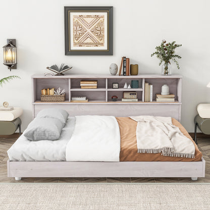 Full Daybed Frame with Bookcases Oak