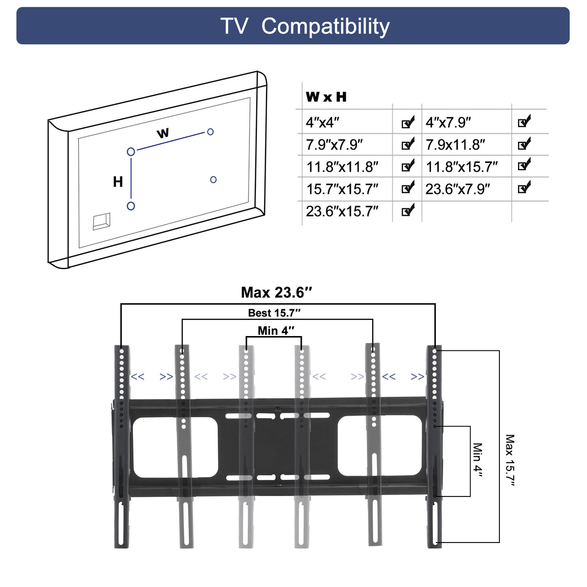 Rustic Brown TV Console – 65” Wood & Glass