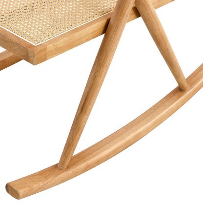 Outdoor Rattan Rocking Chair – Gray Wicker