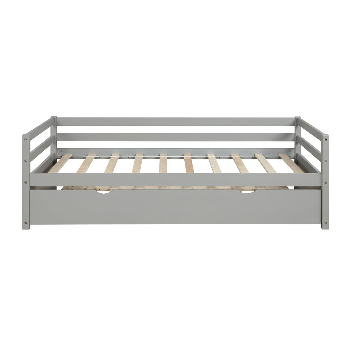Twin Daybed with Trundle Gray