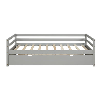 Twin Daybed with Trundle Gray