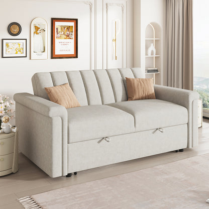 U-Style Convertible Loveseat Sofa Bed – Modern Sleeper with Storage