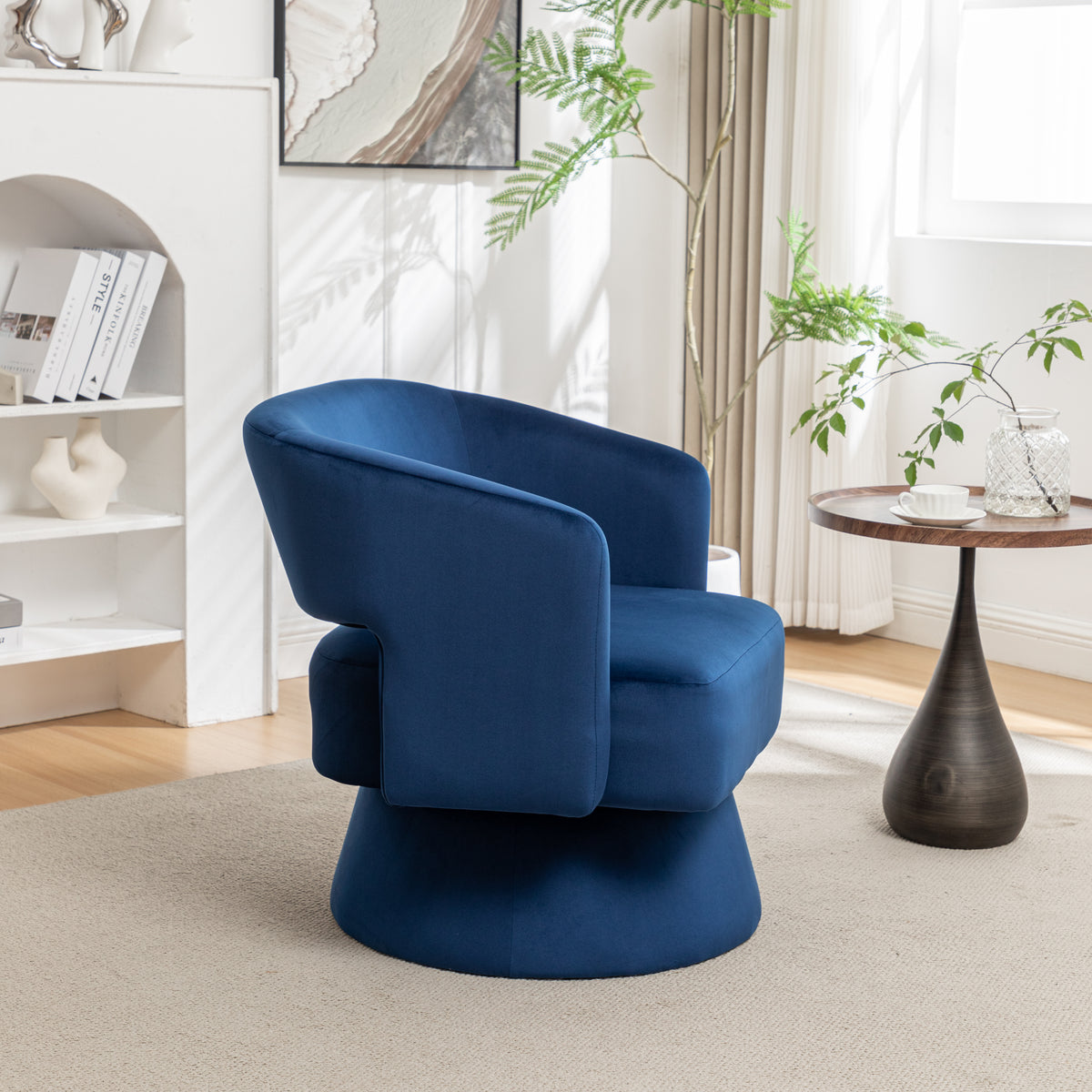 Velvet Swivel Club Chair