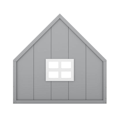 Full House Bed with Window Gray