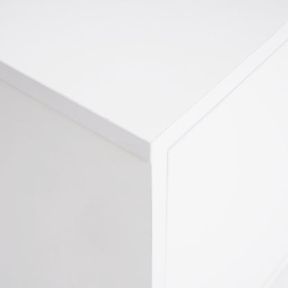 Modern LED TV Stand with Storage White