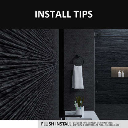 Aluminum Bathroom Mirror Matte Black