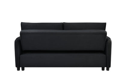 Convertible Sofa Bed with Pullout Black