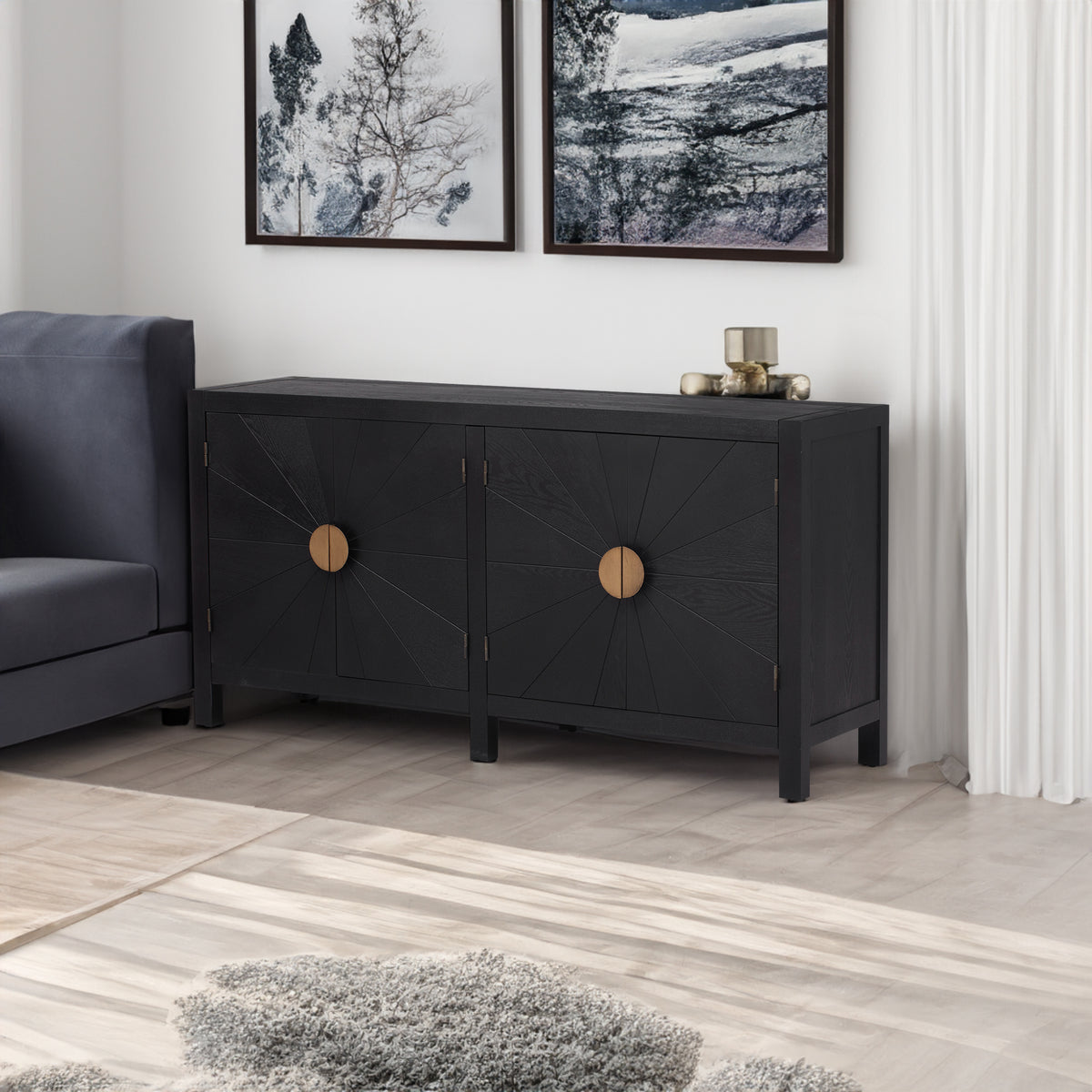 Radiant Veneer Cabinet Walnut