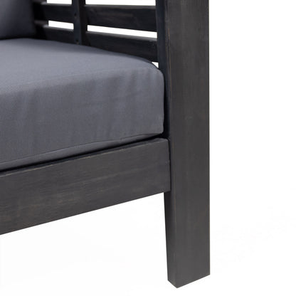 Outdoor Acacia Club Chairs (2 pcs) – Dark Gray