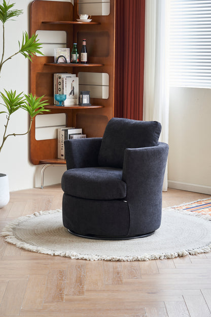 Rotating Club Chair Black