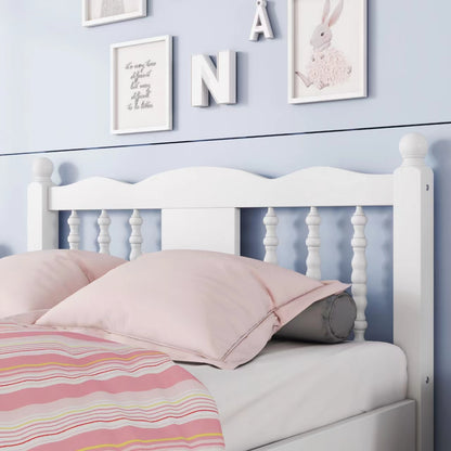 Twin Upholstered Bed with Column Headboard