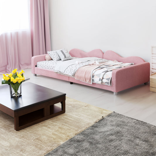 Sherpa Upholstered Daybed Pink