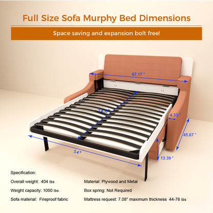 Full Sofa Bed with Drawers White
