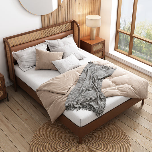 Platform Queen Bed – Walnut Weave Bedroom Collection