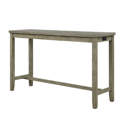 Counter Dining Set with Fabric Stools Green