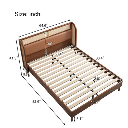 Platform Queen Bed – Walnut Weave Bedroom Collection