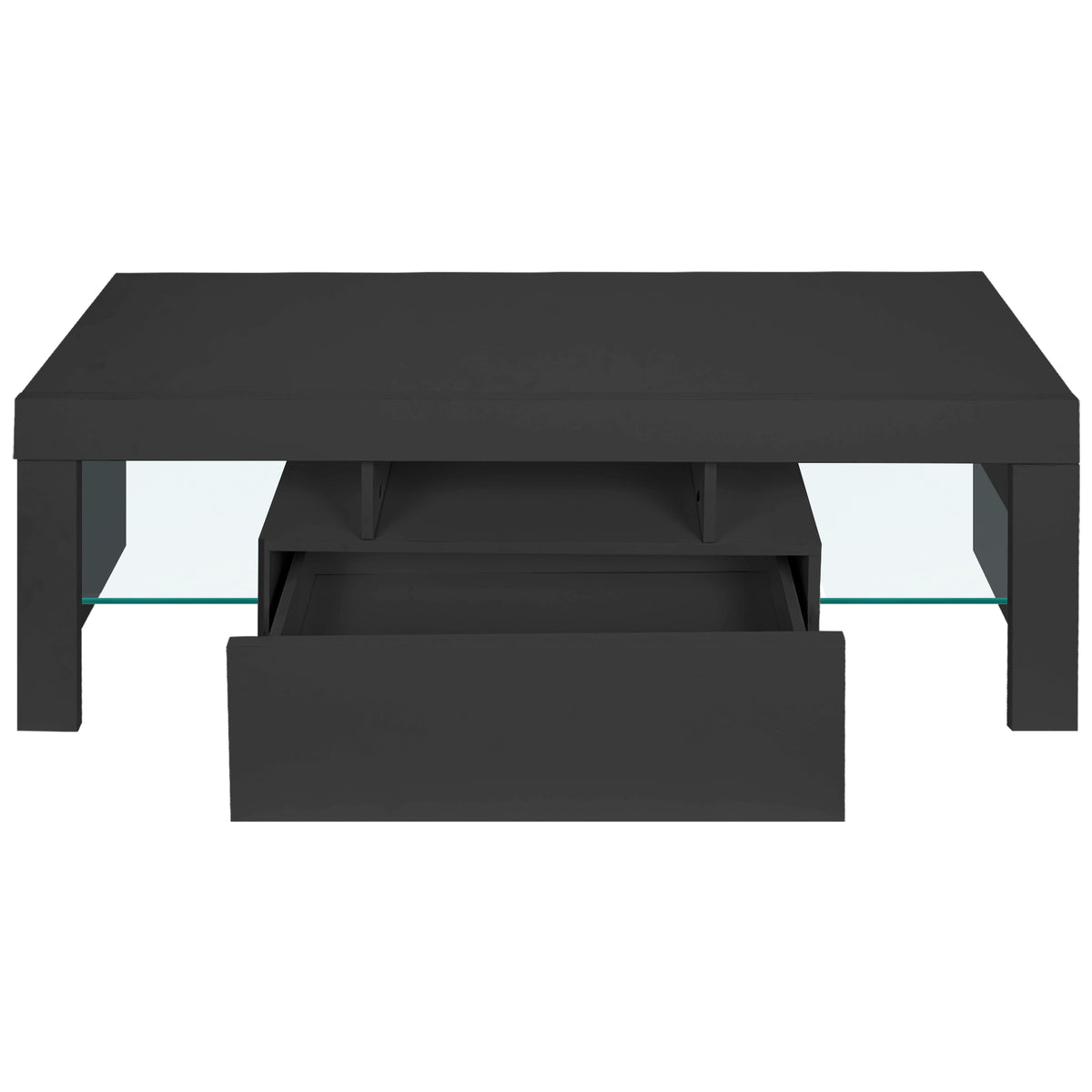 Modern TV Console with LED Storage Gray