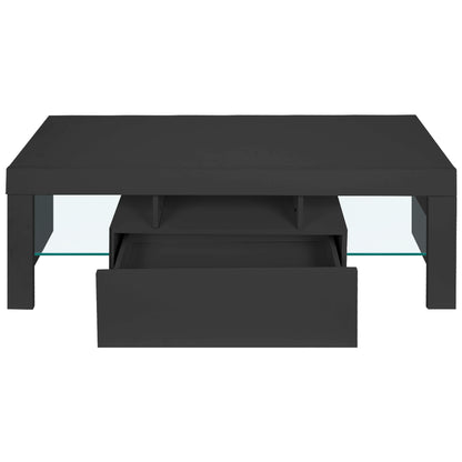 Modern TV Console with LED Storage Gray