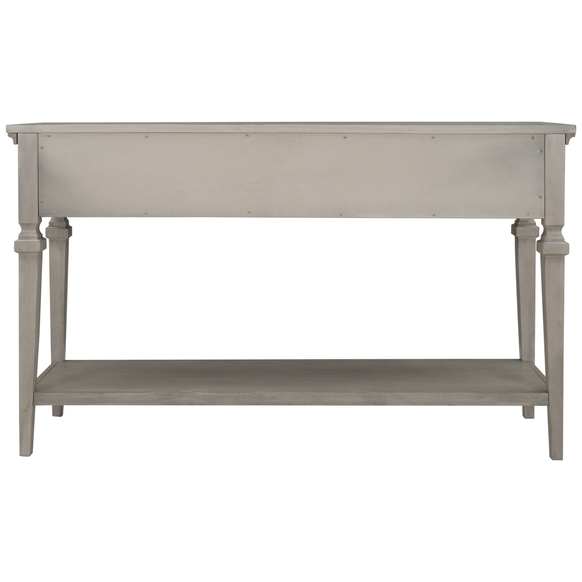 Gray Wood Console Table with Drawers