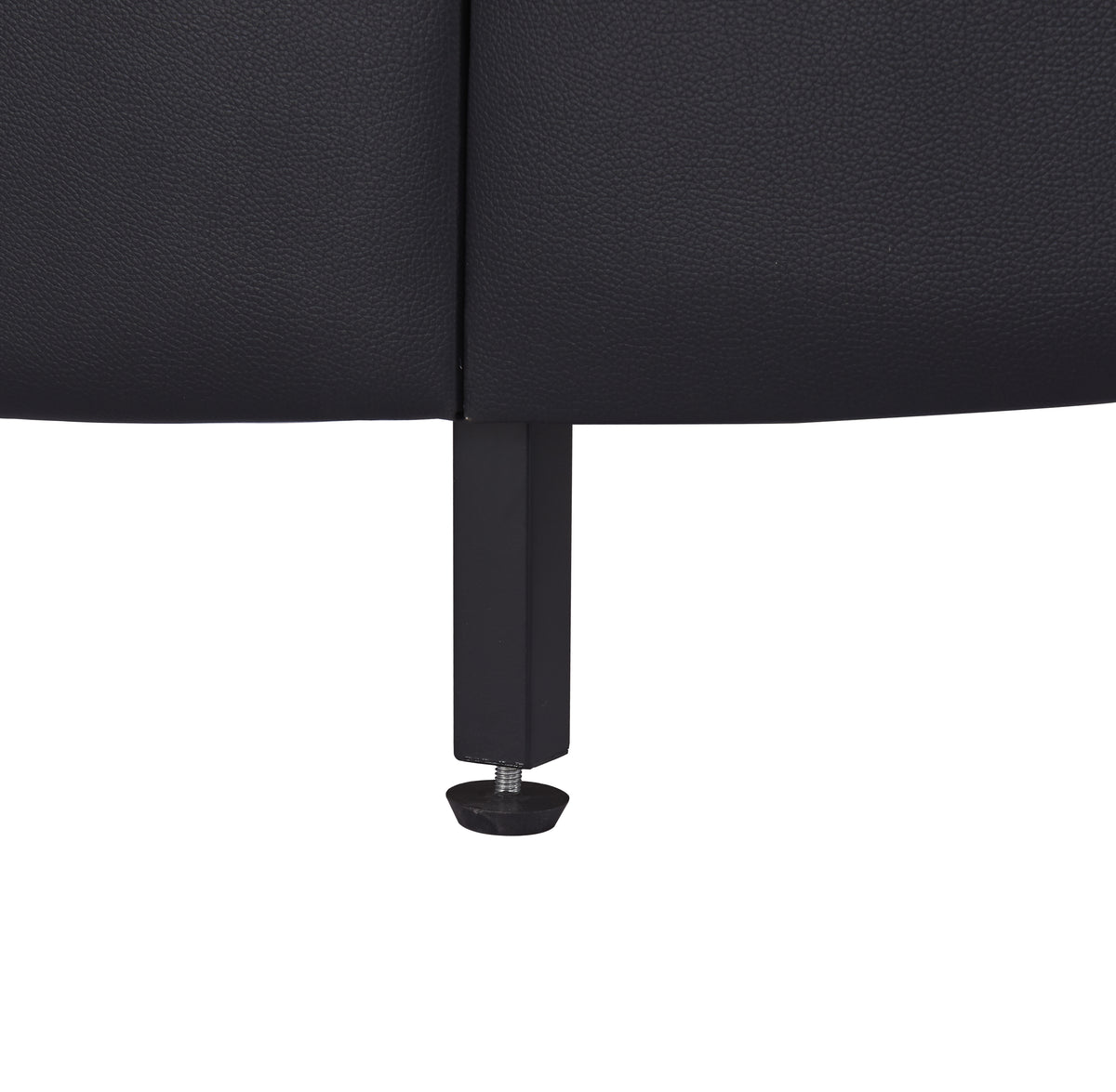 Upholstered Queen Bed with LED Light Black