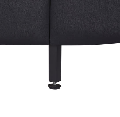 Upholstered Queen Bed with LED Light Black