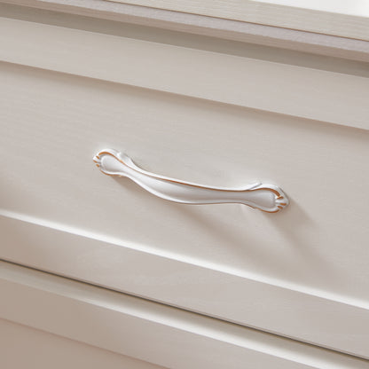 Modern 3-Drawer Dresser with Metal Pulls