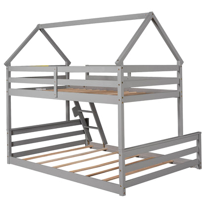 Full Bunk Bed Gray