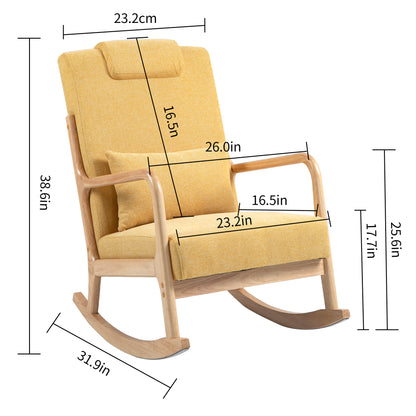 Upholstered Rocking Chair Gray