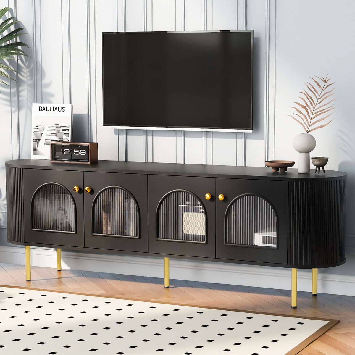 Modern TV Stand Black