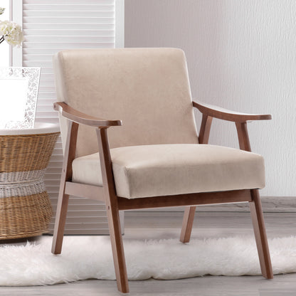 Oakwood Accent Armchair – Beige Linen