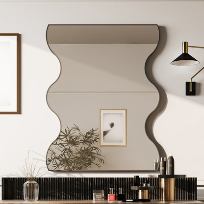 30x35” Rectangular Wall Mirror – Black Frame