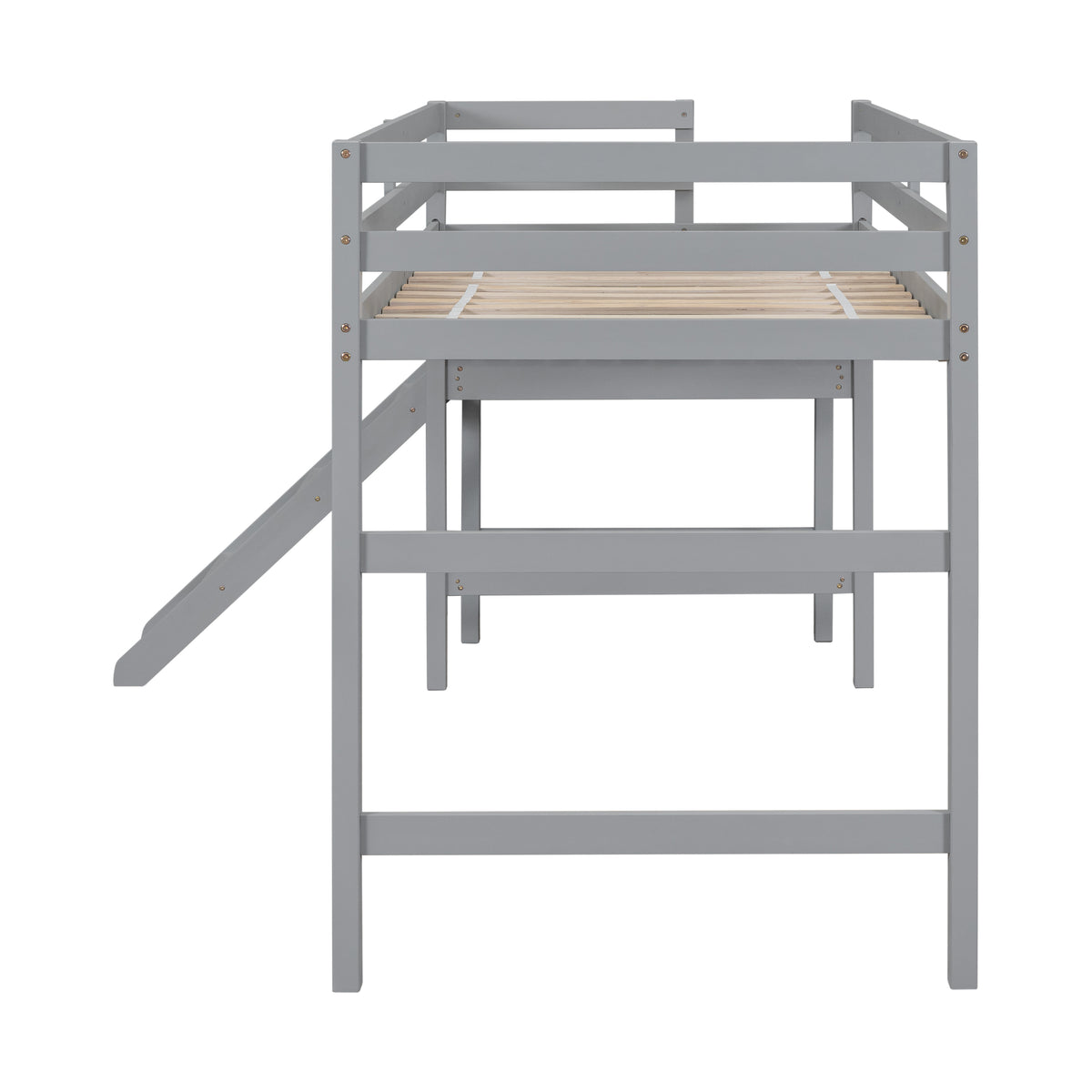 Twin Loft Bed Gray