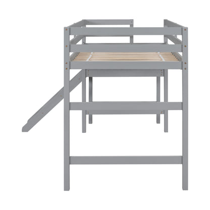 Twin Loft Bed Gray