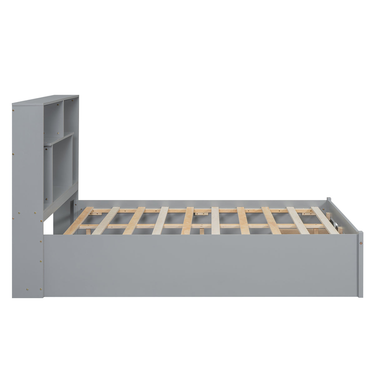 Full Platform Bed Gray