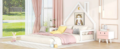 Full Platform Bed White