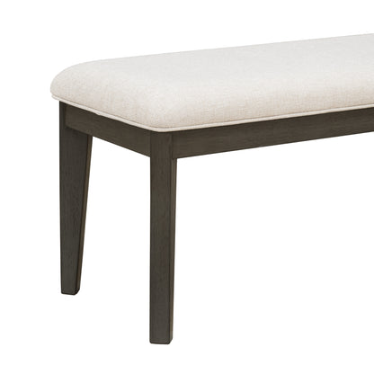 6-Piece Farmhouse Dining Set Beige Gray