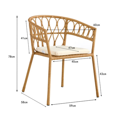 Outdoor Bamboo Dining Set (5 pcs)