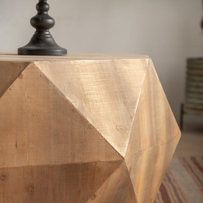 Embossed Pattern Coffee Table – Natural MDF