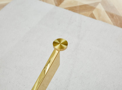 Clear Glass Table Gold