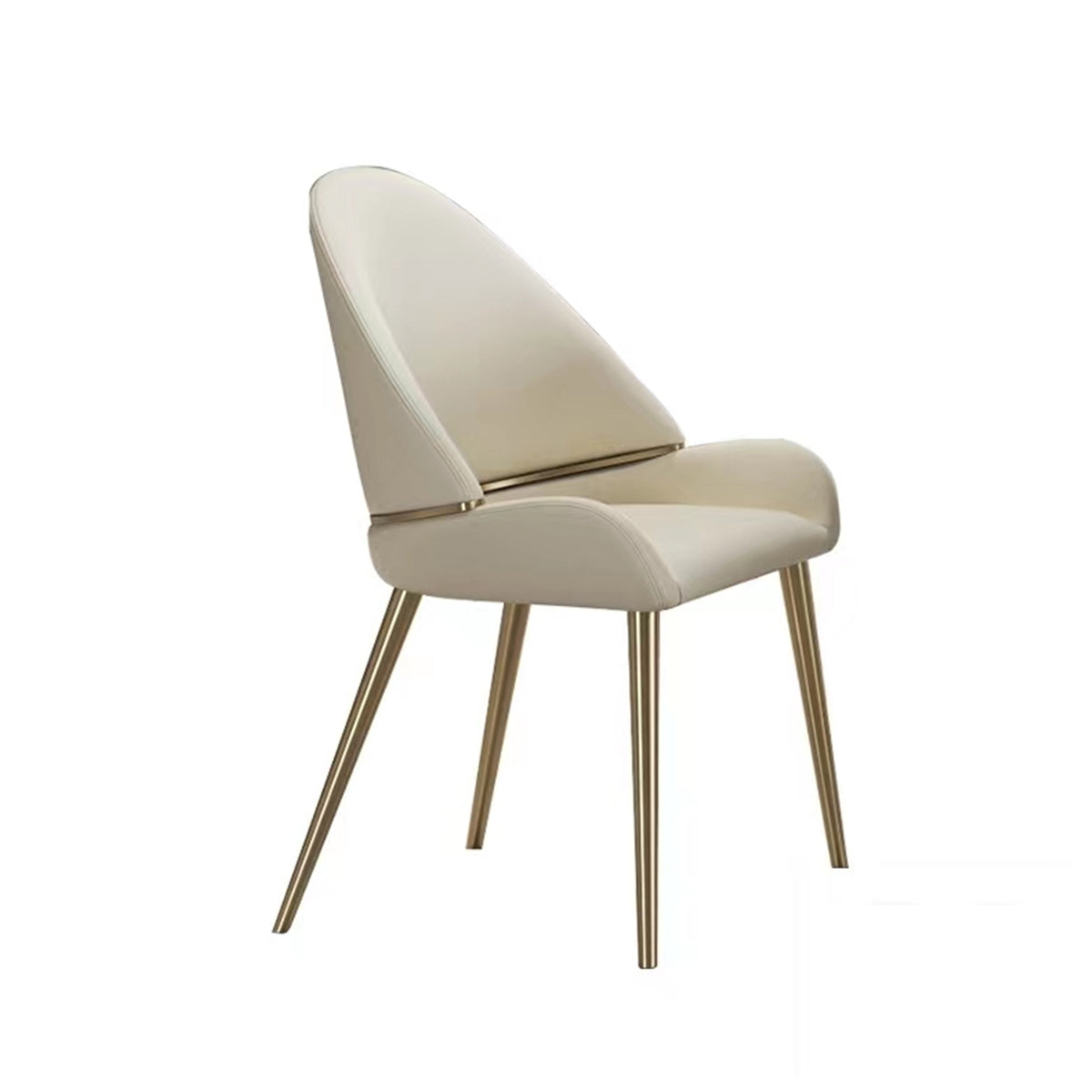 PU Leather Dining Chairs Set of 2 Beige