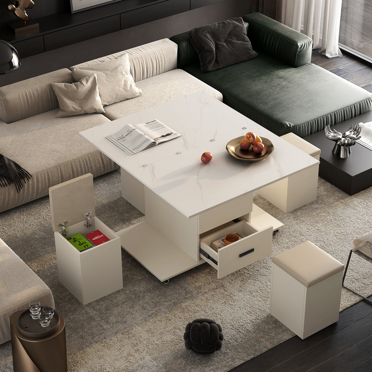 Modern Lift-Top Coffee Table – Expandable Design