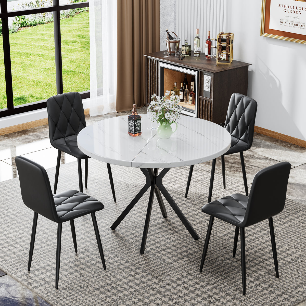 Modern Dining Chairs Set of 4 Gray